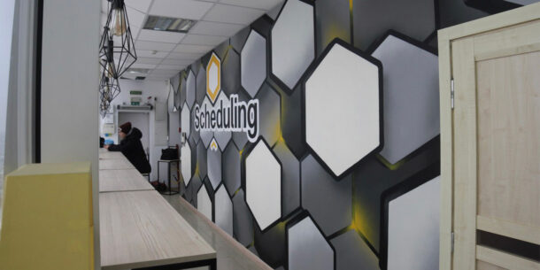 MuralMarket Роспись на стене в офисе компании Scheduling